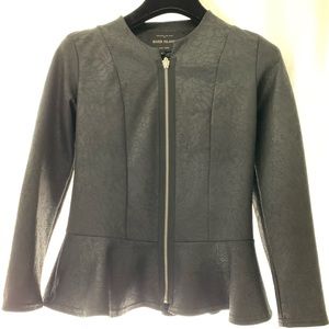 River Island faux leather blouse